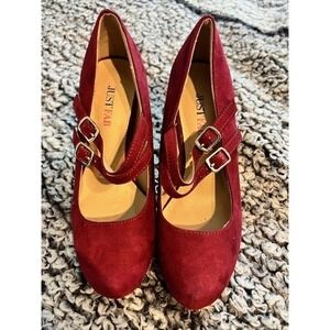 Women's Just Fab‎ Red Cadienne High Heel Shoes Size 5.5